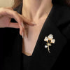 Wholesale Zinc Alloy Calla Lily Brooch Electroplated Multifunctional Silk Towel Buckle Anti Light Pin