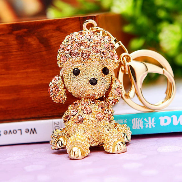 Wholesale Zinc Alloy Cute Style Puppy Car Keychain And Women's Bag Pendant