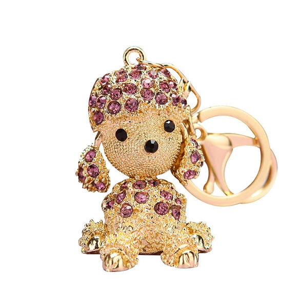 Wholesale Zinc Alloy Cute Style Puppy Car Keychain And Women's Bag Pendant