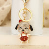 Wholesale Zinc Alloy Cute Style Puppy Car Keychain And Women's Bag Pendant
