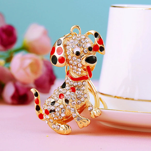 Wholesale Zinc Alloy Cute Style Puppy Car Keychain And Women's Bag Pendant