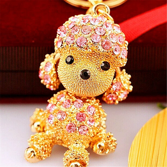 Wholesale Zinc Alloy Cute Style Puppy Car Keychain And Women's Bag Pendant