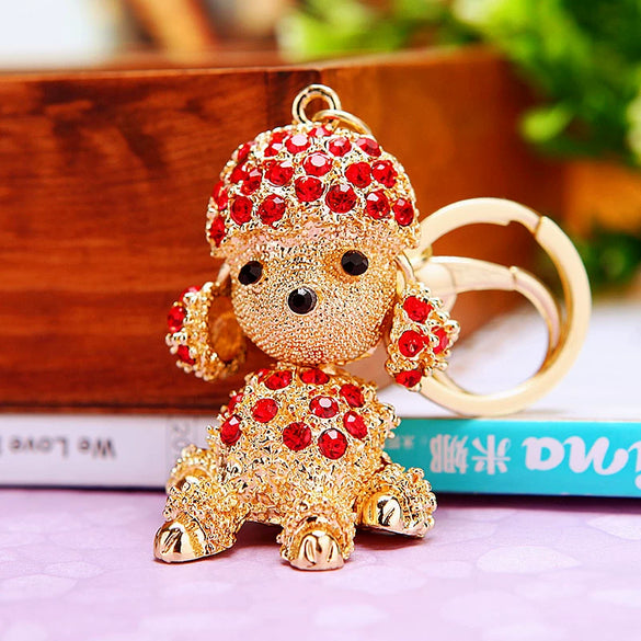 Wholesale Zinc Alloy Cute Style Puppy Car Keychain And Women's Bag Pendant