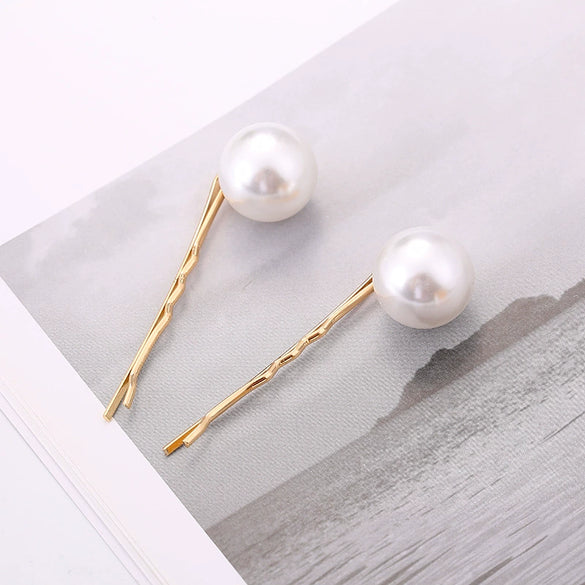 Wholesale Zinc Alloy Electroplated Fashion Pearl Hairpin For Women