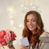 Wholesale Zinc Alloy Electroplated Geometric Simple Style Rhinestone Letter Headband For Women