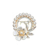 Wholesale Zinc Alloy Flower Brooch Electroplated Fashion Accessory