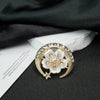 Wholesale Zinc Alloy Flower Brooch With Electroplating Simple Elegant For Clothing Accessories
