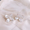 Wholesale Zinc Alloy Flower Earrings For Women Electroplated Sweet Design