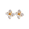 Wholesale Zinc Alloy Flower Earrings For Women Electroplated Sweet Design