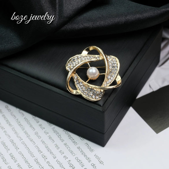 Wholesale Zinc Alloy Flower Shaped Electroplated Multifunctional Scarf Buckle For Women