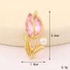 Wholesale Zinc Alloy Gemstone Tulip Strawberry Diy Jewelry Accessories Clogs Decoration Mobile Phone Stickers Electroplated For Women