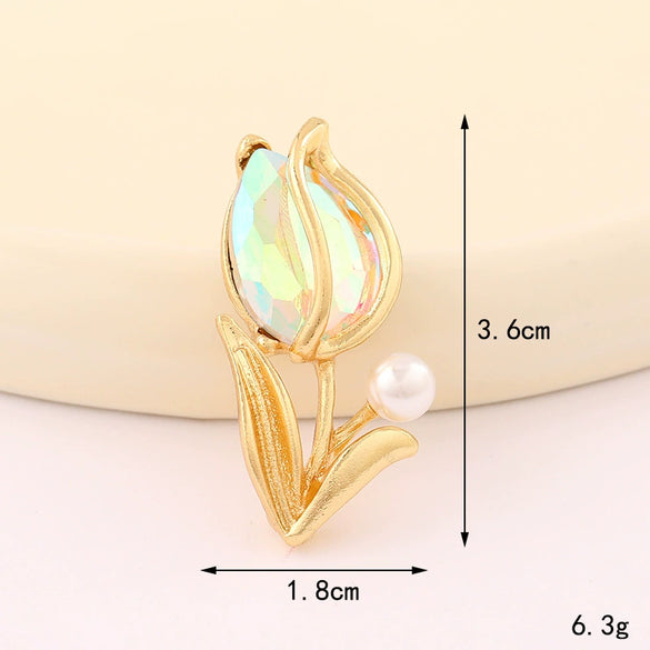 Wholesale Zinc Alloy Gemstone Tulip Strawberry Diy Jewelry Accessories Clogs Decoration Mobile Phone Stickers Electroplated For Women