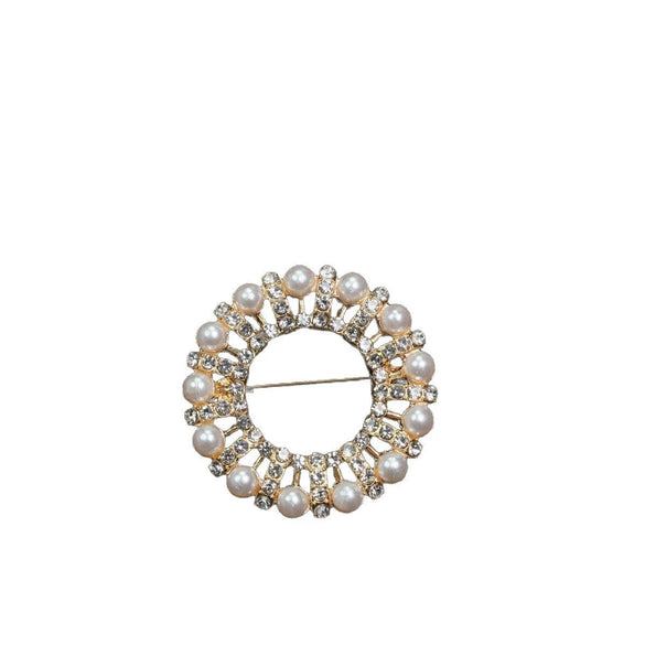 Wholesale Zinc Alloy Geometric Electroplated Scarf Buckle Brooch For Women's Clothing Accessories