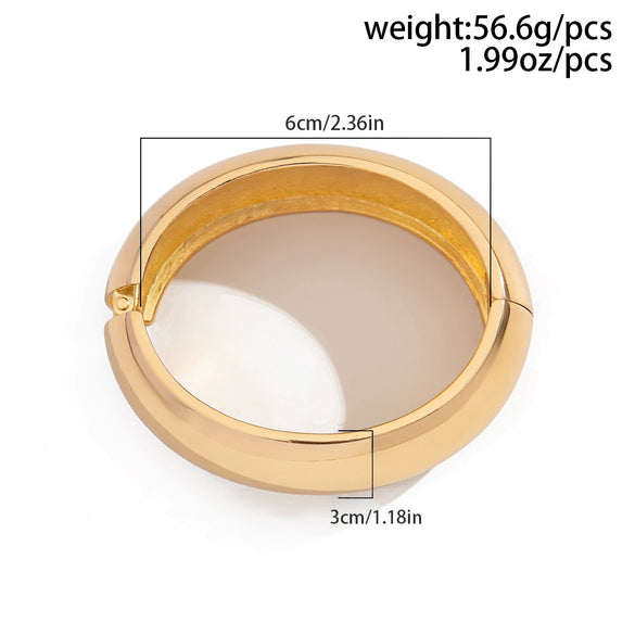 Wholesale Zinc Alloy Geometric Exaggerated Cut Electroplated Open Bracelet