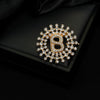 Wholesale Zinc Alloy Geometric Ladies Antilight Collar Pins Joker Fashion Brooch With Electroplating