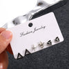 Wholesale Zinc Alloy Geometric Retro Dark Style Electroplated Unisex Earrings Three Piece Suit