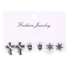 Wholesale Zinc Alloy Geometric Retro Dark Style Electroplated Unisex Earrings Three Piece Suit