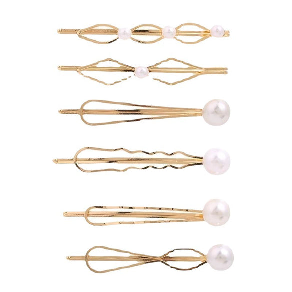 Wholesale Zinc Alloy Hair Accessories For Ladies With Original Design And Pearl Clip