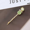 Wholesale Zinc Alloy Handmade Fruitstyle Rhinestone Pearl Hairpin For Women