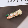 Wholesale Zinc Alloy Handmade Fruitstyle Rhinestone Pearl Hairpin For Women