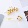Wholesale Zinc Alloy Handmade Maple Leaf Glitter Hairpin For Girls Fashion Hair Accessories