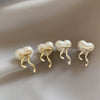 Wholesale Zinc Alloy Heart Bow Earrings For Women Light Luxury Electroplated