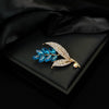 Wholesale Zinc Alloy Leaf Pattern Electroplated Brooch Court Retro Style