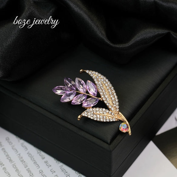 Wholesale Zinc Alloy Leaf Pattern Electroplated Brooch Court Retro Style