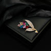 Wholesale Zinc Alloy Leaf Pattern Electroplated Brooch Court Retro Style