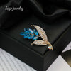Wholesale Zinc Alloy Leaf Pattern Electroplated Brooch Court Retro Style