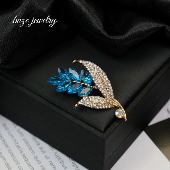 Wholesale Zinc Alloy Leaf Pattern Electroplated Brooch Court Retro Style