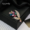 Wholesale Zinc Alloy Leaf Pattern Electroplated Brooch Court Retro Style