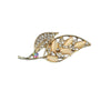 Wholesale Zinc Alloy Leaf Shape Electroplated Brooch For Women Versatile Fashion Decoration