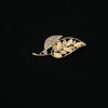 Wholesale Zinc Alloy Leaf Shape Electroplated Brooch For Women Versatile Fashion Decoration