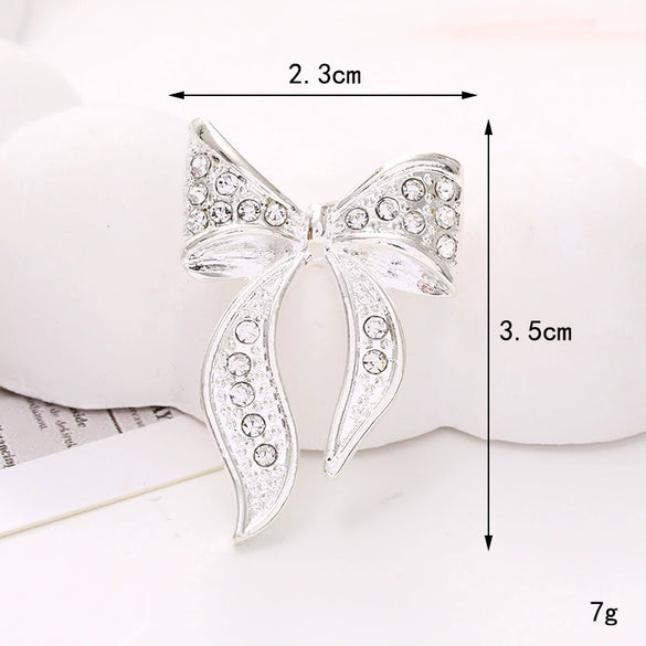 Wholesale Zinc Alloy Light Luxury Hirback Pattern Bow Accessories For Mobile Phone Cases And Hole Shoes With Electroplating
