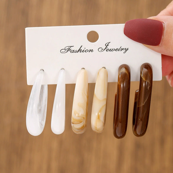 Wholesale Zinc Alloy Literary Geometric Cshaped Drop Shape Electroplated Earrings For Women