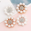Wholesale Zinc Alloy Pearl Flower Diamond Mobile Phone Shell Jewelry Accessories With Return Pattern And Electroplating