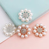 Wholesale Zinc Alloy Pearl Flower Diamond Mobile Phone Shell Jewelry Accessories With Return Pattern And Electroplating