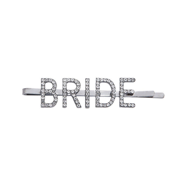 Wholesale Zinc Alloy Rhinestone Letter Hairpin For Women Electroplated Simple Style Hair Accessories