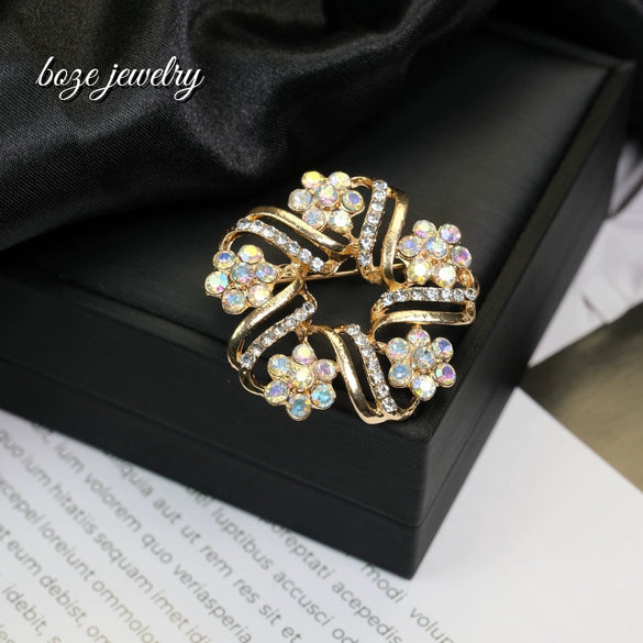 Wholesale Zinc Alloy Ring Brooch Electroplated With Highend Feel Antiexposure Pin For Clothing Unisex Accessory