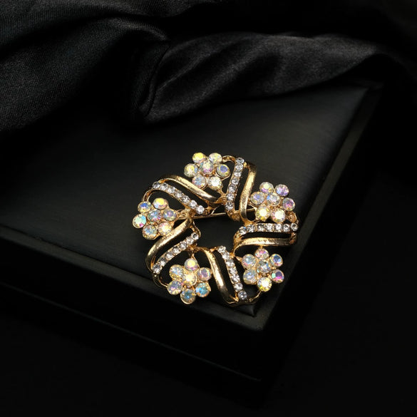 Wholesale Zinc Alloy Ring Brooch Electroplated With Highend Feel Antiexposure Pin For Clothing Unisex Accessory