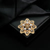 Wholesale Zinc Alloy Star Shaped Flower Brooch With Electroplating For Unisex Literary Style For Coat Chest Fixing