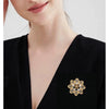 Wholesale Zinc Alloy Star Shaped Flower Brooch With Electroplating For Unisex Literary Style For Coat Chest Fixing