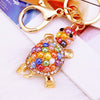 Wholesale Zinc Alloy Turtle Shaped Rhinestone Keychain For Women As Business Gift
