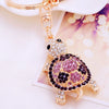 Wholesale Zinc Alloy Turtle Shaped Rhinestone Keychain For Women As Business Gift