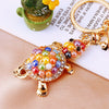 Wholesale Zinc Alloy Turtle Shaped Rhinestone Keychain For Women As Business Gift