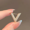 Wholesale Zinc Alloy Vshaped Letter Brooch Electroplated For Couple Fashion Accessories