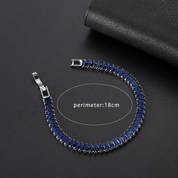 Wholesale Zircon Bracelet Copper Geometric Electroplated Unisex
