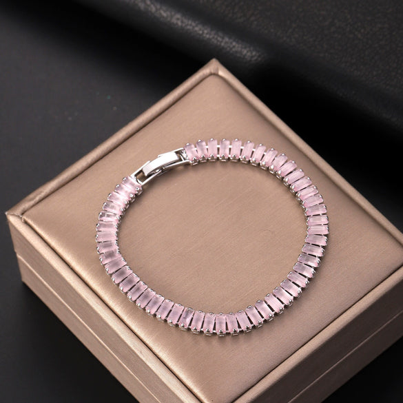 Wholesale Zircon Bracelet Copper Geometric Electroplated Unisex