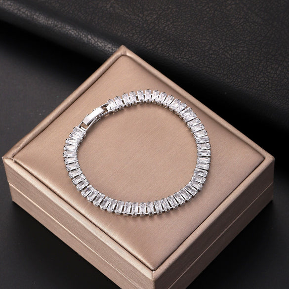 Wholesale Zircon Bracelet Copper Geometric Electroplated Unisex
